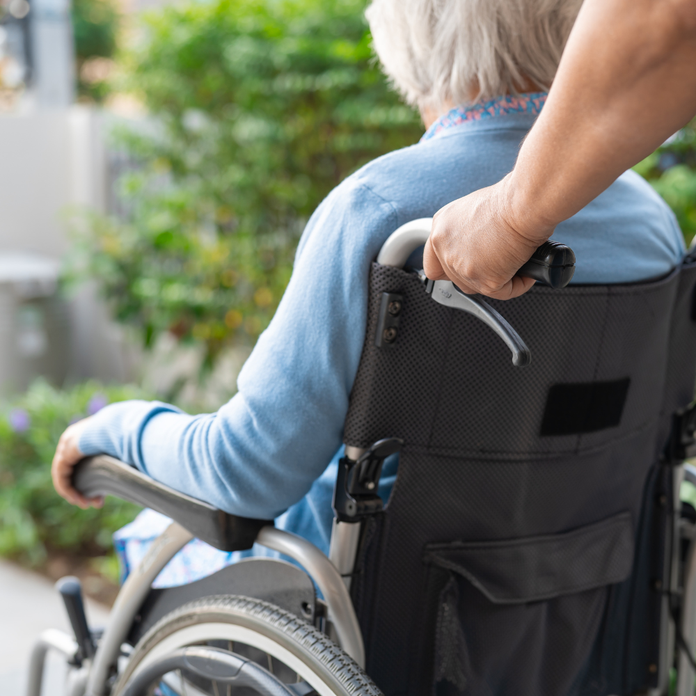 older person on a wheelchair
