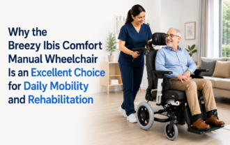 Breezy Ibis Comfort Manual Wheelchair for daily mobility and rehabilitation in the UAE
