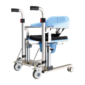 TOPMEDI TCM-01S Stainless Steel Hydraulic Patient Transfer Commode Chair