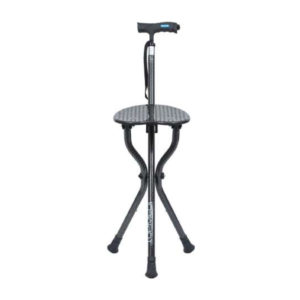 TOPMEDI TWA9205L Folding Walking Stick with Seat